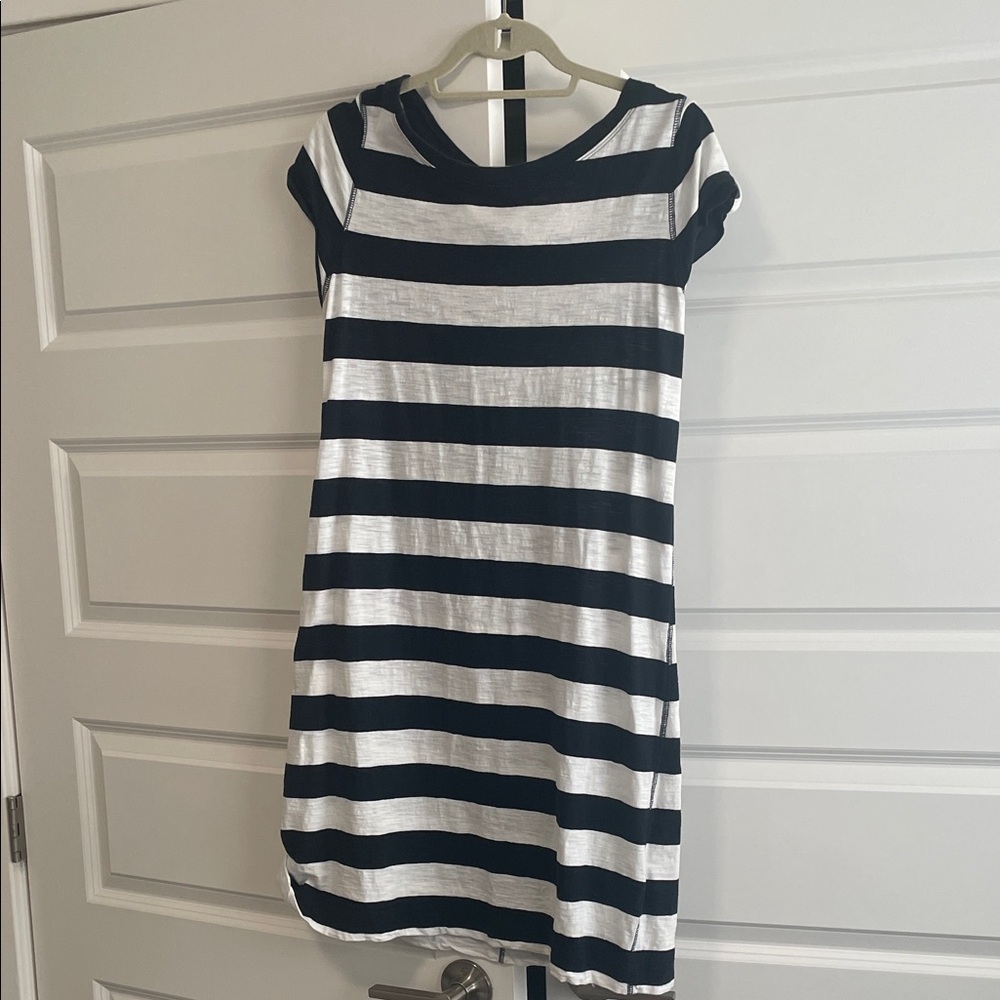 Banana Republic Black and White Striped Dress